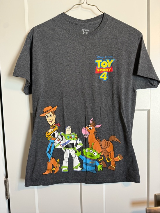 Disney Tops - Disney Toy Story 4 Graphic Tee - Charcoal with Multicolor Characters